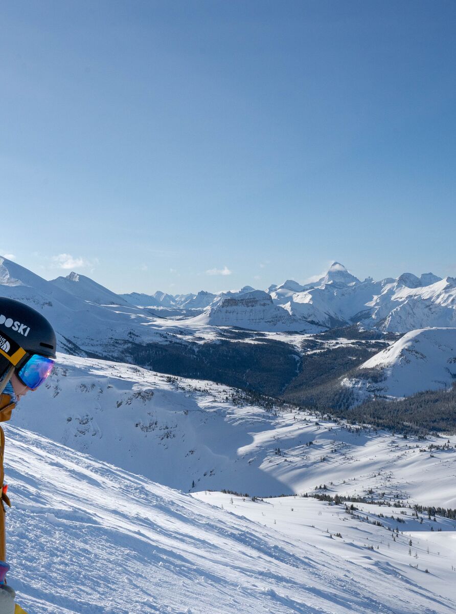 Snowboarders hit the slopes at Banff Sunshine Village in Banff National Park.